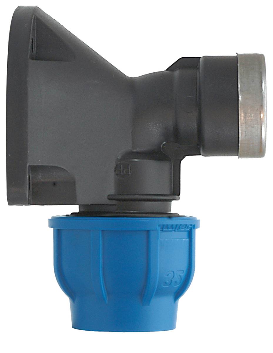 PE-Rohr 90°-IG-Wandwinkel